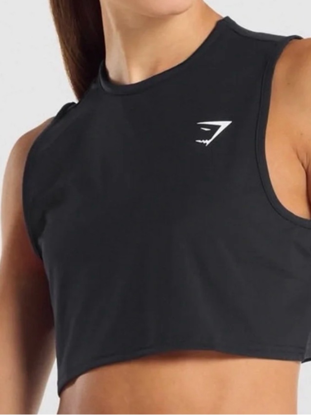 Gymshark Black Cropped Muscle Tank | EUC | Sz S